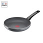 TEFAL Hard Stone Poele 24 cm, Non Induction, Revetement antiadhésif Mineralia +, Sans PFOA, Fabriqué en France D4560432