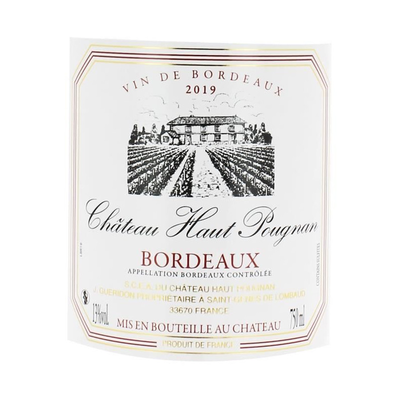 Château Haut Pougnan Cuvée Prestige 2019 Bordeaux - Vin rouge de Bordeaux