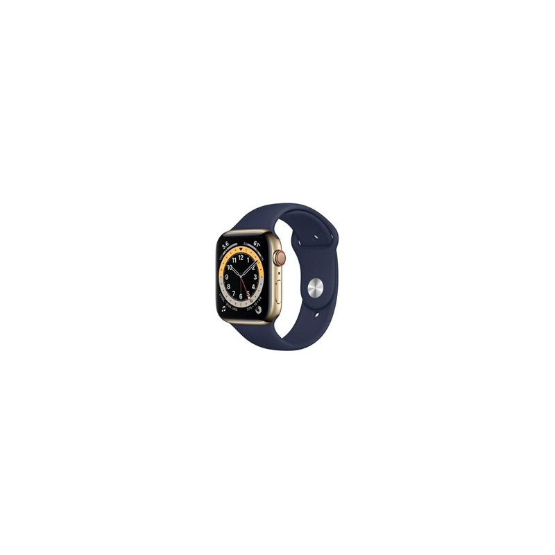 Apple watch Apple Watch Series 6 GPS + Cellular Boîtier en Acier Inoxydable Gold de 40 mm avec Bracelet Sport Bleu Recondition