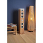 Tour haut-parleur - THOMSON - Blanc/Bois - Bluetooth/CD/USB/SD, 60W, Radio FM, Télécommande, Alim. 230V