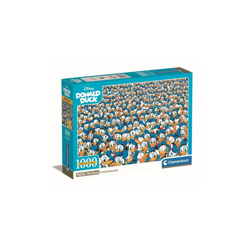 Puzzle 1000 pièces Clementoni Compact Impossible Donald