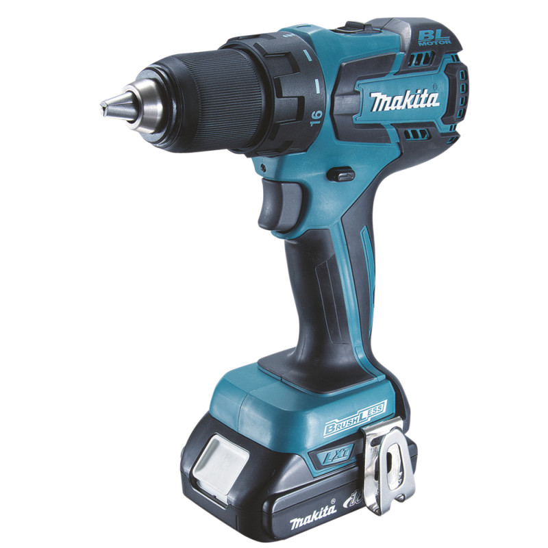 Perceuse visseuse 18V + 2 batteries 4Ah + chargeur rapide + coffret MAKPAC 2 MAKITA DDF459RMJ