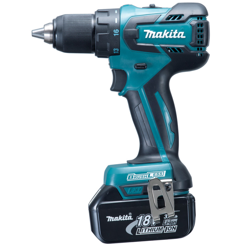 Perceuse visseuse 18V + 2 batteries 4Ah + chargeur rapide + coffret MAKPAC 2 MAKITA DDF459RMJ