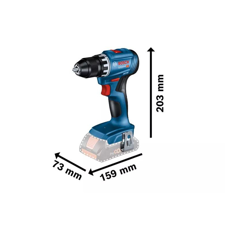 Perceuse visseuse 18V GSR 18V 45 Professional (sans batterie ni chargeur) BOSCH 06019K3200