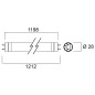 Tube LED 13W TOLEDO avant T8 CCG L1200mm 2000lm 840 SYLVANIA 30240