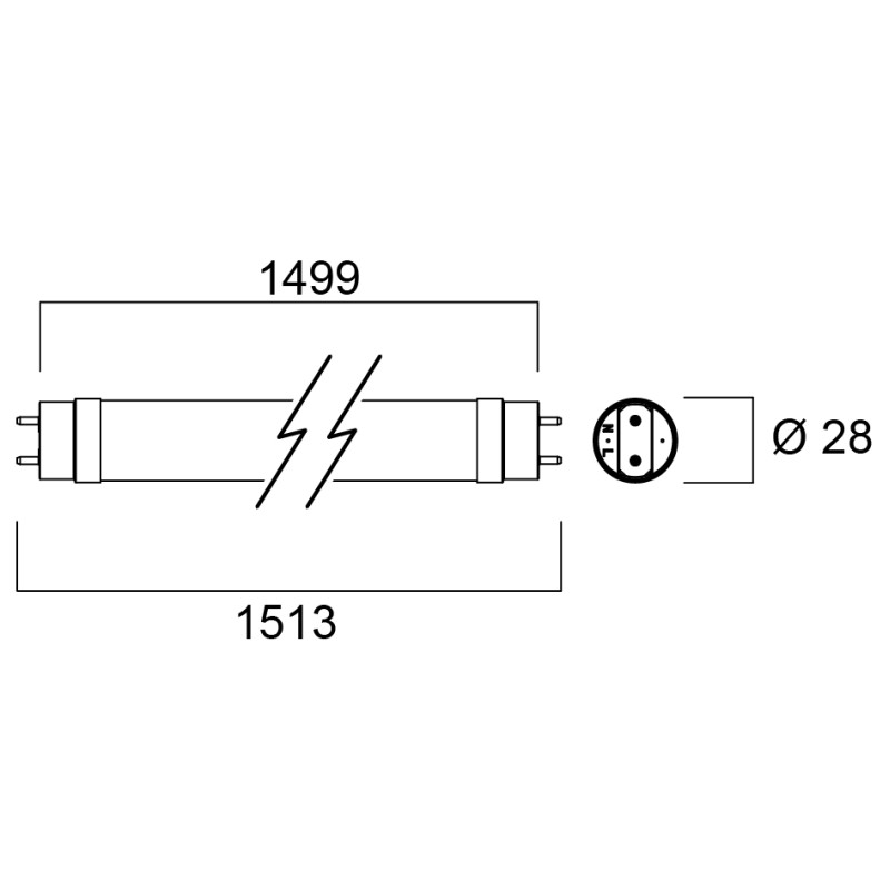 Tube LED 18W TOLEDO avant T8 CCG L2700mm 2700lm 840 SYLVANIA 30243