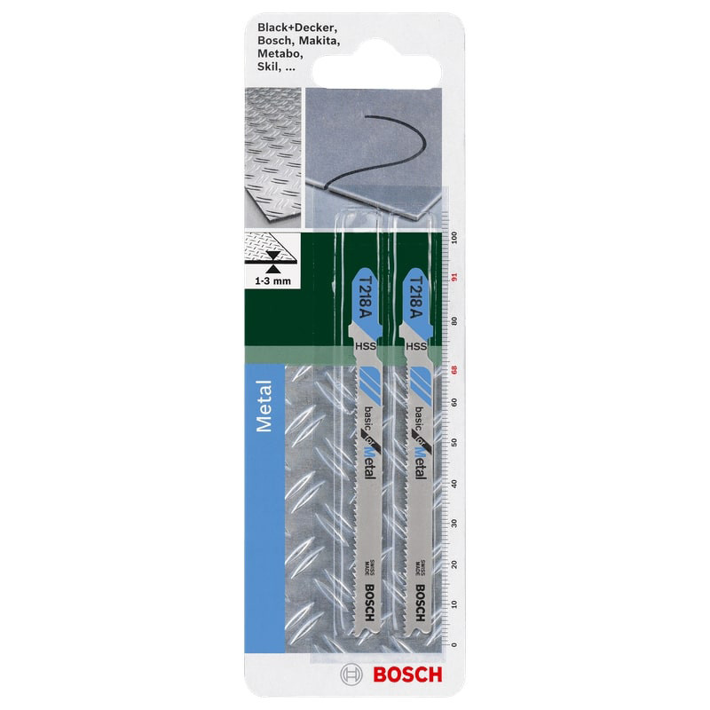 2 lames de scie sauteuse HSS T 218 A BOSCH 2609256962