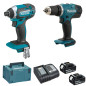 Pack de 2 machines 18V LXT (DTD152 + DDF453) + 2 batteries 3Ah + chargeur + Makpac MAKITA DLX2141JX2