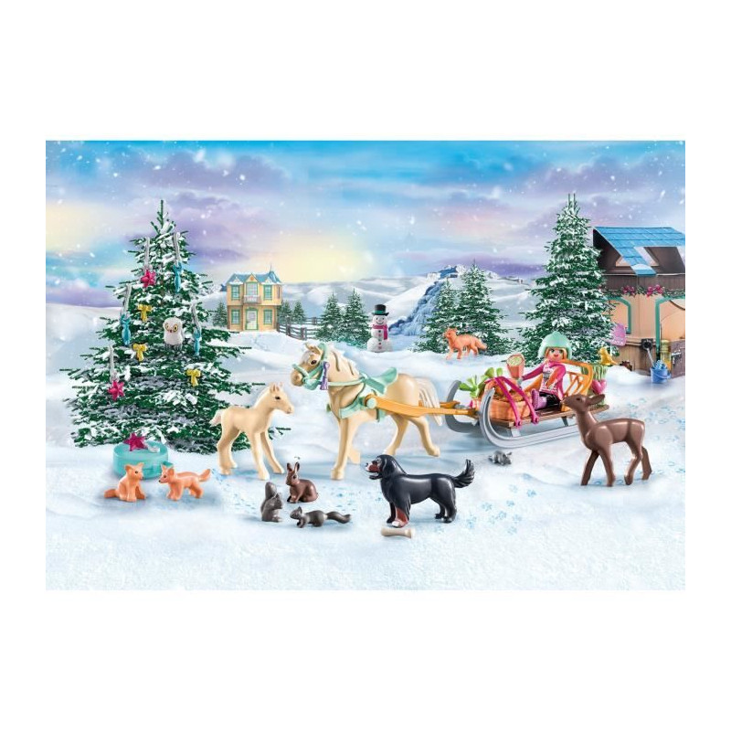 Calendrier de l'Avent PLAYMOBIL - Equestre - La magie de Noël - 24 surprises