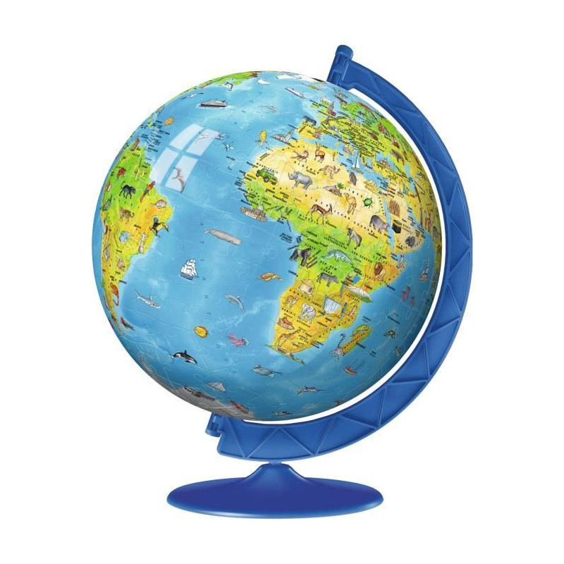 Puzzle 3D Globe terrestre 180 pieces - Ravensburger - Éducatif - Sans colle - Des 7 ans