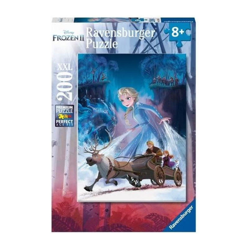 Puzzle La Reine des Neiges 2 - Ravensburger - 200 pieces XXL - Foret mystérieuse - Enfant 8 ans et plus