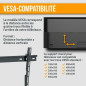 NANOOK Support Mural inclinable pour téléviseurs de 32-55 Pouces- Solution de Montage pour des télés LCD et (O)LED - Noir