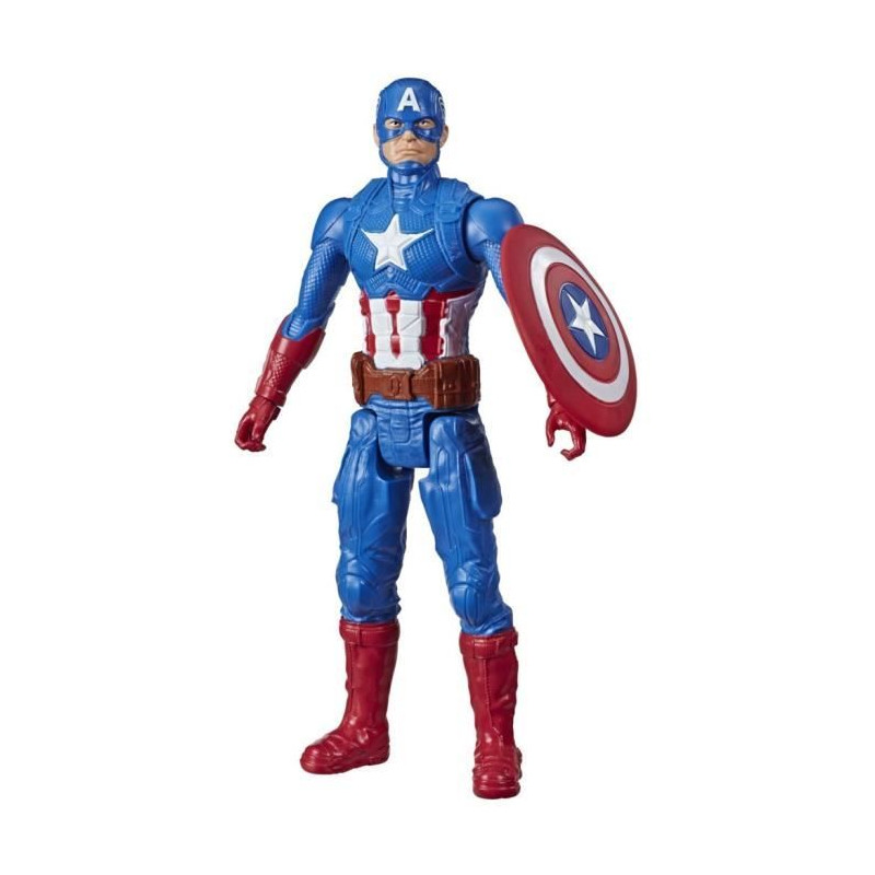 Figurine Captain America 30 cm, jouet Avengers Titan Hero Series pour enfants a partir de 4 ans, Marvel