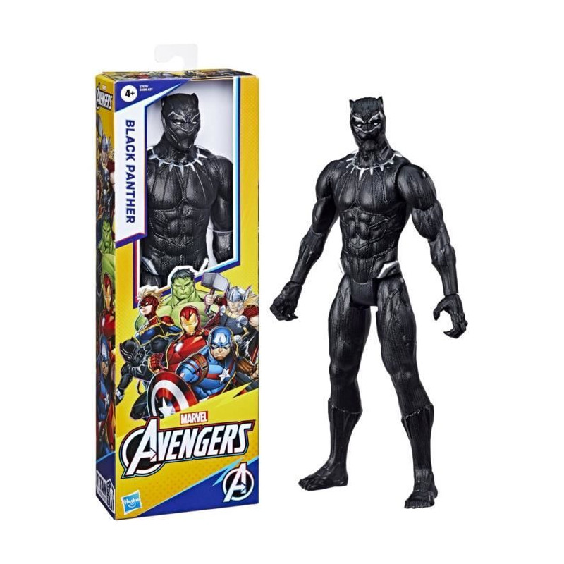 Figurine Black Panther 30 cm, jouet Avengers Titan Hero Series pour enfants a partir de 4 ans, Marvel