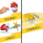 Arene Pokémon et 2 Toupies - BANDAI - JW4403 - Pikachu vs Mewtwo