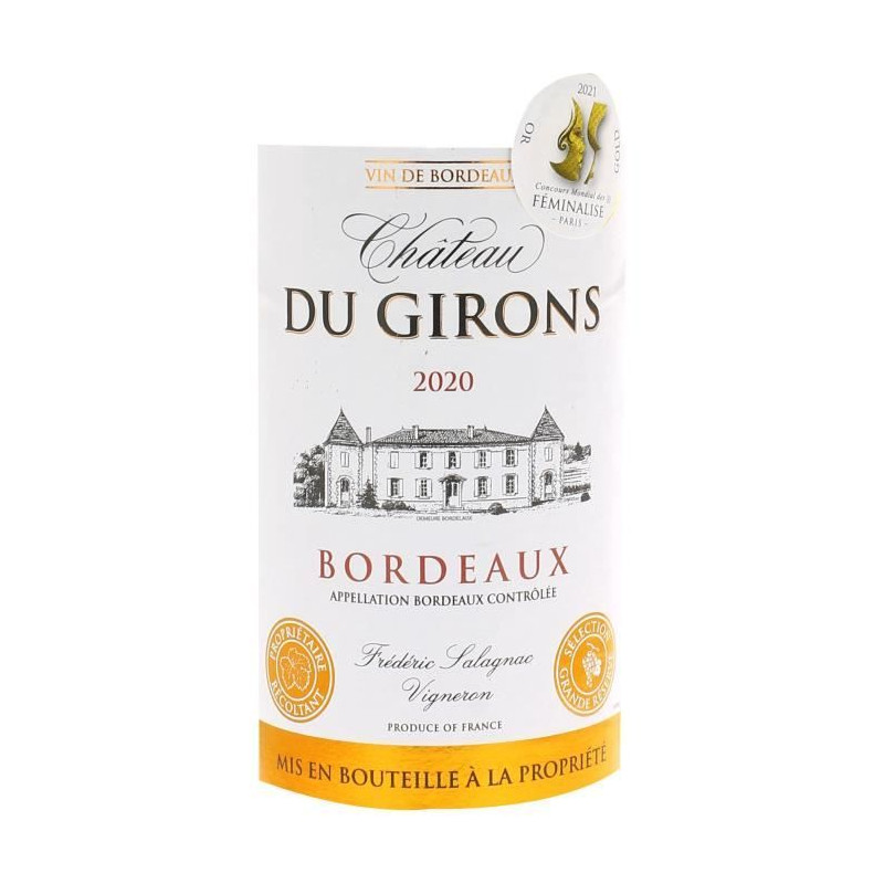 Château Du Girons 2020 Bordeaux - Vin rouge de Bordeaux