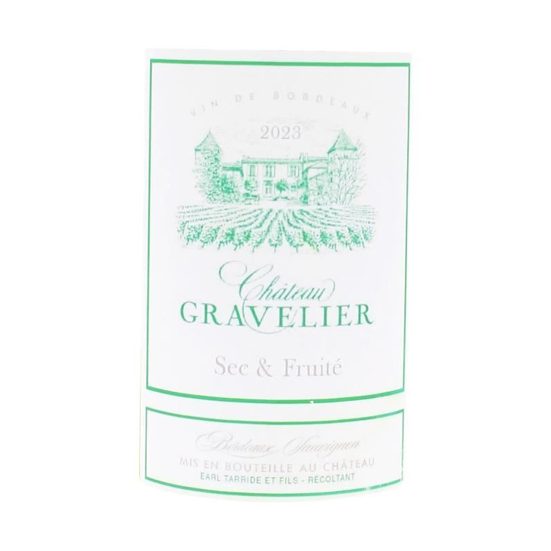 Château Gravelier 2023 Bordeaux - Vin blanc de Bordeaux