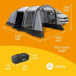 Auvent pour fourgon - KAMPA - Touring Air RH - Grand espace, fenetres larges, ventilations moustiquaires, chambre 4 personnes, m