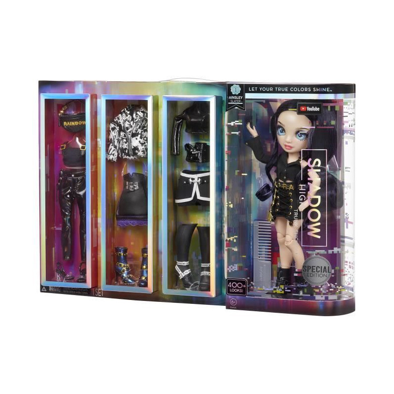 Rainbow High - Shadow High - Ainsley Slater - Poupée mannequin 27cm avec 3 tenues et accessoires - de 6 a 12 ans