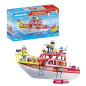 PLAYMOBIL - 71598 - Bateau sauvetage pompiers