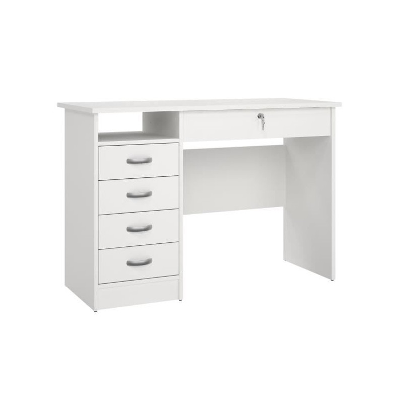 Bureau Student - Panneaux de particules - Blanc - L 109,3 x P 48,5 x H 75,6 cm - TVILUM