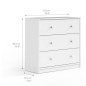 FINLANDEK Commode de chambre TYYLIKÄS style contemporain décor blanc - L 72 cm