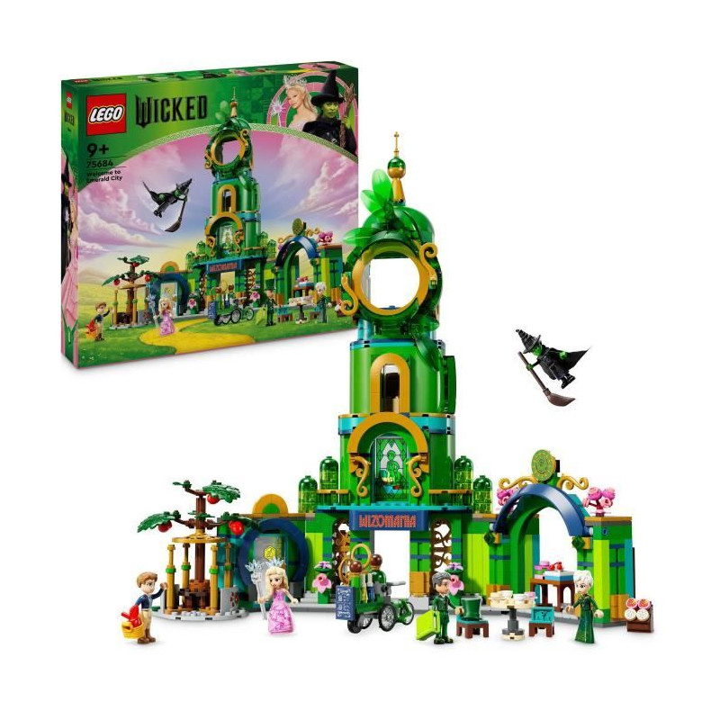 LEGO Wicked 75684 Bienvenue a Emerald City - Jouet a Collectionner avec Glinda et Elphaba