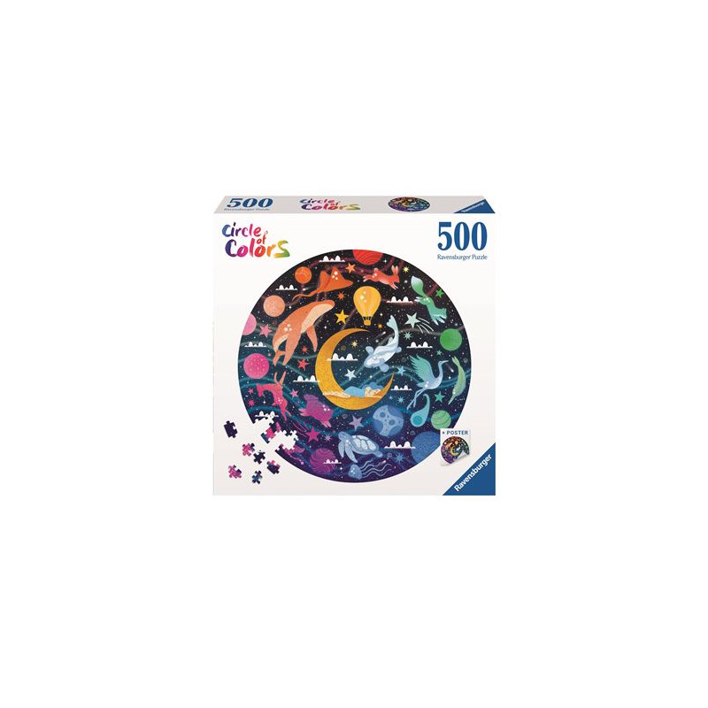 Puzzle Ravensburger rond Rêves Circle of Colors 500 pièces