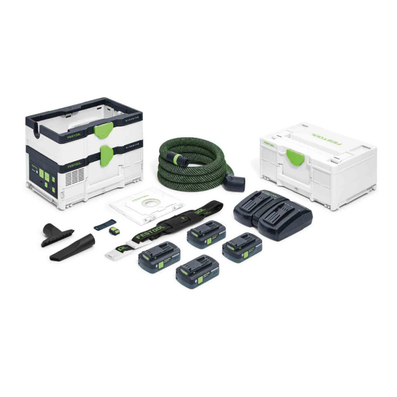 Aspirateur 2x18V CLEANTEC CTLC SYS HPC 4 I PLUS + set Energie SYS 18 V 4 x 4 TCL 6 DUO FESTOOL 576944