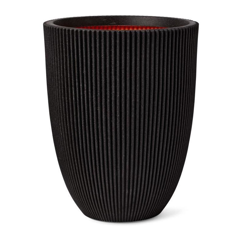 Capi Vase élégant Groove 46x58 cm Noir 445497