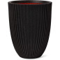 Capi Vase élégant Groove 46x58 cm Noir 445497