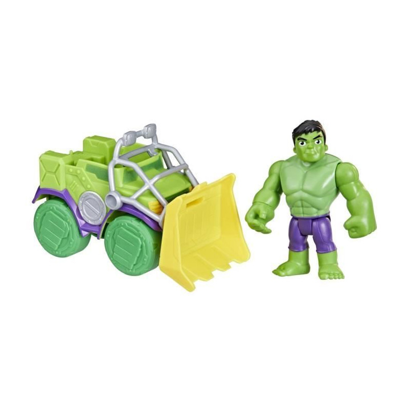 Spidey Coffret Camion démolisseur Hulk, véhicule avec figurine de 10 cm, jouets des 3 ans, Spidey et ses Amis Extraordinaire