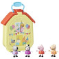 Peppa Pig, coffret La mallette de Peppa avec maison pliable, 4 figurines, jouets préscolaires, a partir de 3 ans