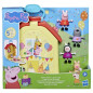 Peppa Pig, coffret La mallette de Peppa avec maison pliable, 4 figurines, jouets préscolaires, a partir de 3 ans