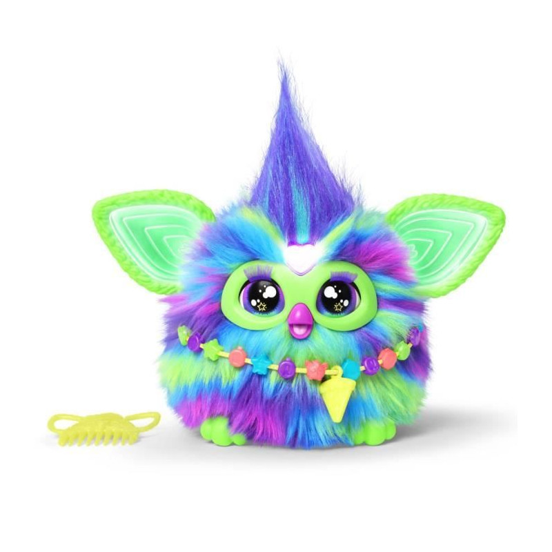 Furby Galaxie, peluche activée par la voix brille dans le noir, jouets interactifs, des 6 ans