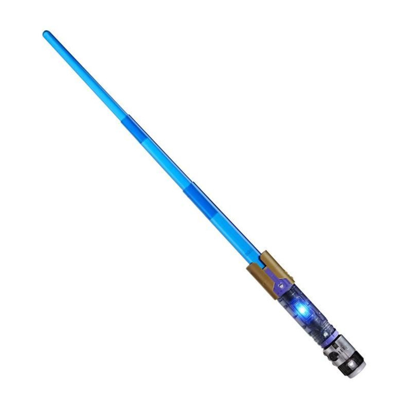 Sabre laser électronique Maître Jedi Sol, bleu personnalisable officiel sous licence Star Wars Lightsaber Forge Kyber Core, de