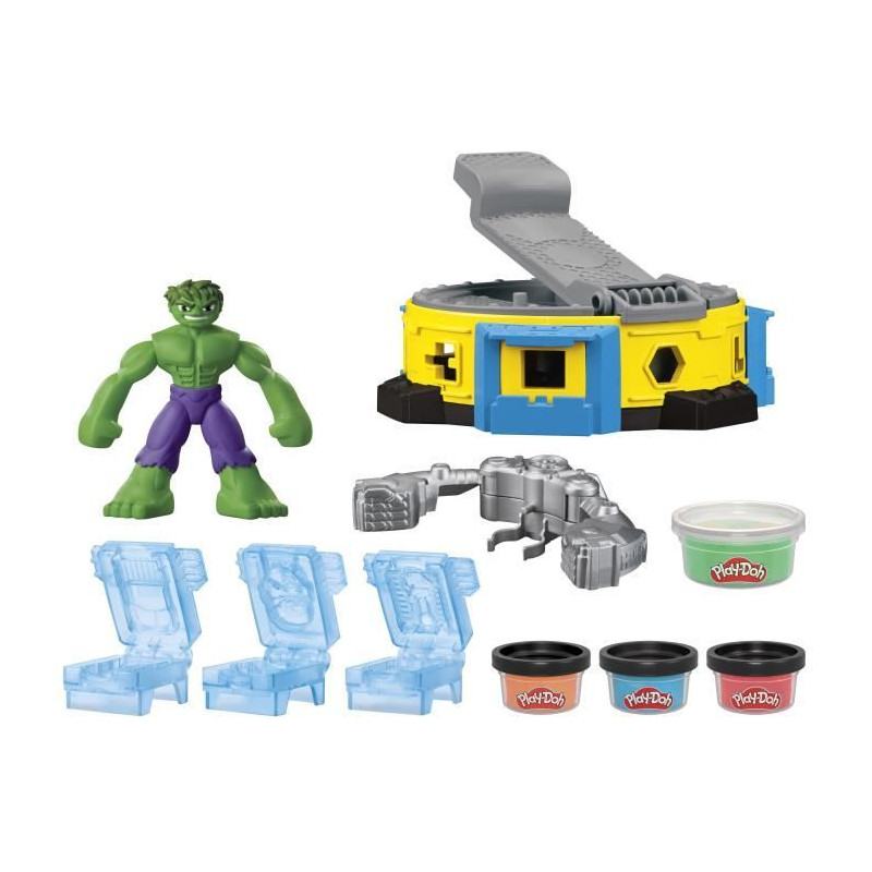 Play-Doh Marvel, coffret Hulk Écrase tout avec pâte a modeler