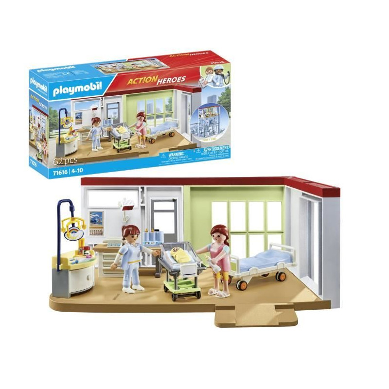 PLAYMOBIL - 71616 - Chambre de maternité