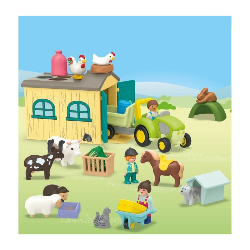 PLAYMOBIL JUNIOR - 71656 - Ferme tracteur et animaux