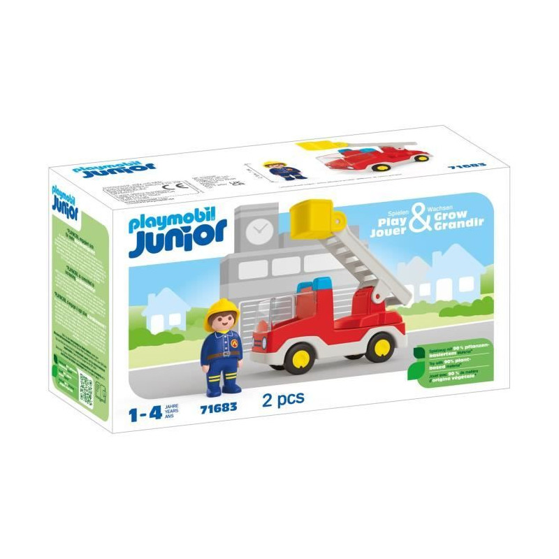 PLAYMOBIL JUNIOR - 71683 - Camion de pompier