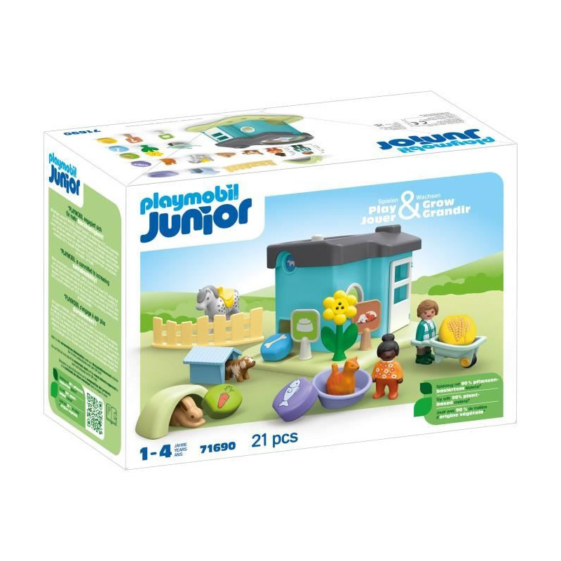 PLAYMOBIL JUNIOR - 71690 - Maison des animaux