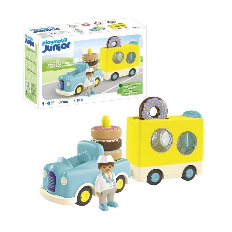 PLAYMOBIL JUNIOR - 71702 - Camion de donuts Junior