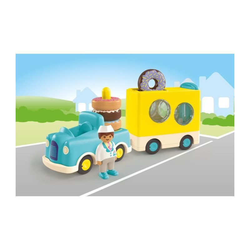 PLAYMOBIL JUNIOR - 71702 - Camion de donuts Junior