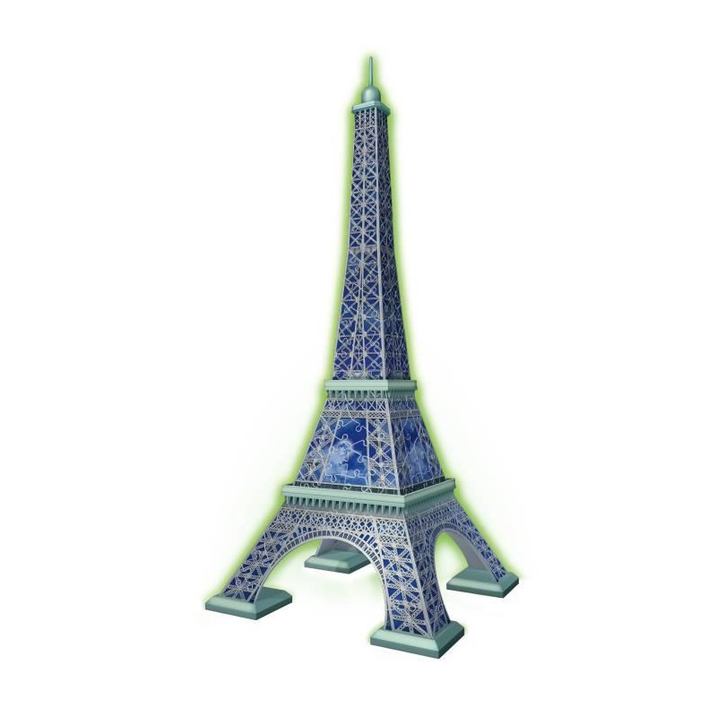 Ravensburger-Puzzle 3D Tour Eiffel phosphorescente 50 ans-Des 10 ans-216p numérotées a assembler sans colle-Accessoires inclus