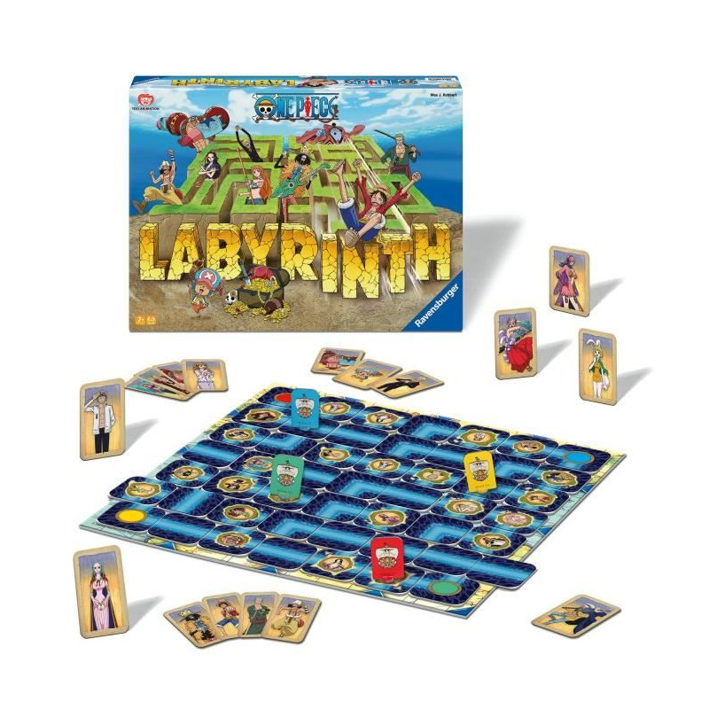 Ravensburger–Jeu de société classique–Labyrinthe One Piece–Jeu de plateau-Jeu de réflexion-Enfant et Famille–Des 7 an