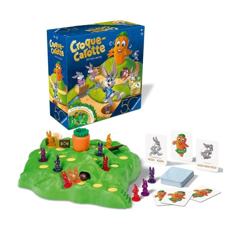 Ravensburger-Croque Carotte 50 ans-Jeu de société-Enfants&Parents-Jeu de parcours rigolo-A partir de 4 ans-Mixte-23006