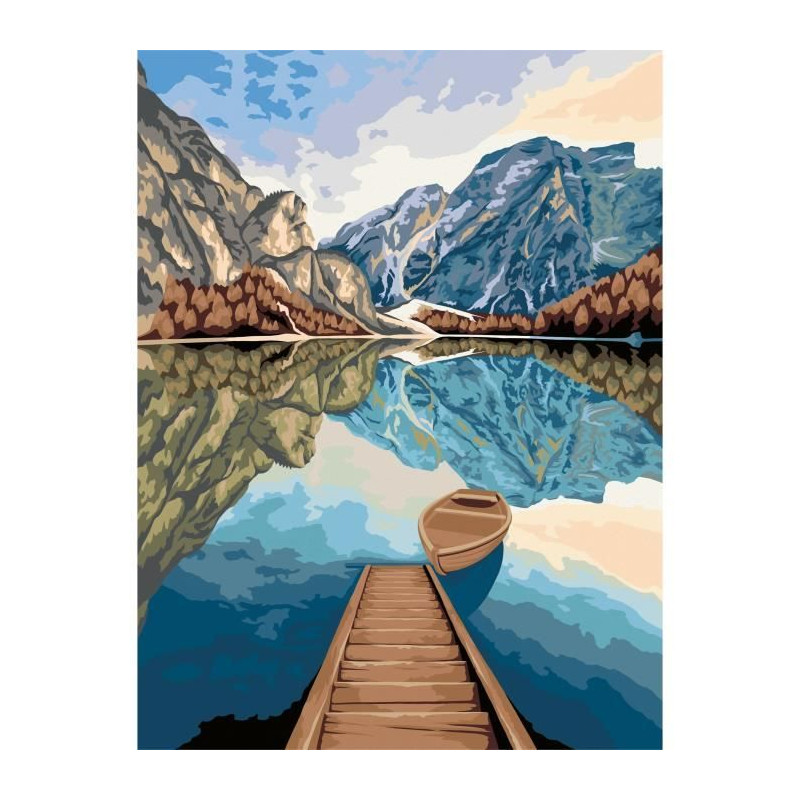 Ravensburger–CreArt Toiles 30x40 cm–Lake views–Peinture par numéros–Adulte-Activité détente et créative–Des 12 ans