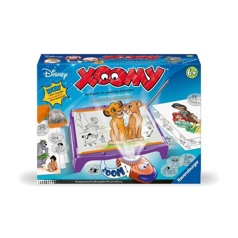 Ravensburger–Xoomy Maxi Disney Multipropriétés–Table a dessiner–Dessin–Mixte–Enfant–Activité créative–Des 6 an