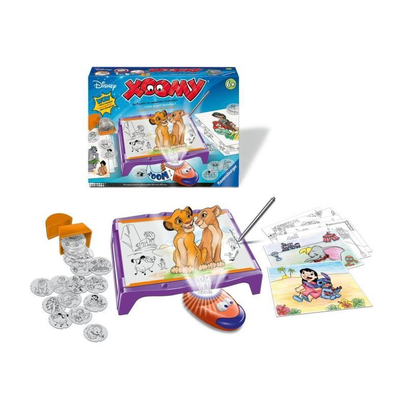 Ravensburger–Xoomy Maxi Disney Multipropriétés–Table a dessiner–Dessin–Mixte–Enfant–Activité créative–Des 6 an