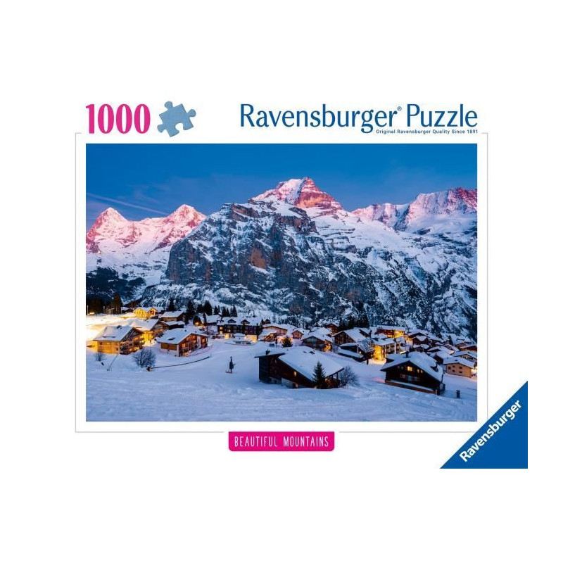 Ravensburger-Puzzle 1000p-L‘Oberland bernois, Mürren (Highlights)-Adultes & enfants-Des 14 ans-Puzzle de qualité supérieure